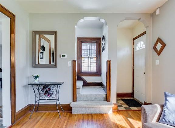 Living room, entry and stairs