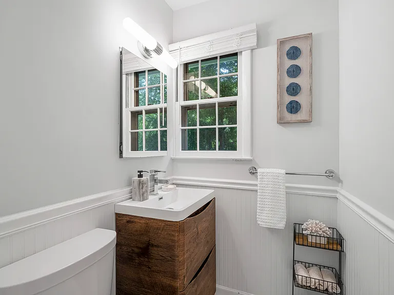 First floor powder room.