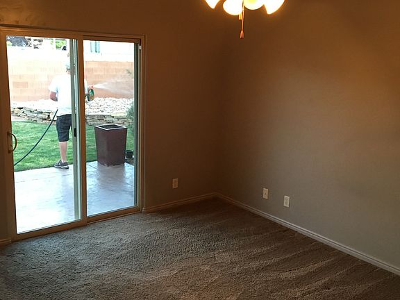 Master bed with sliding door