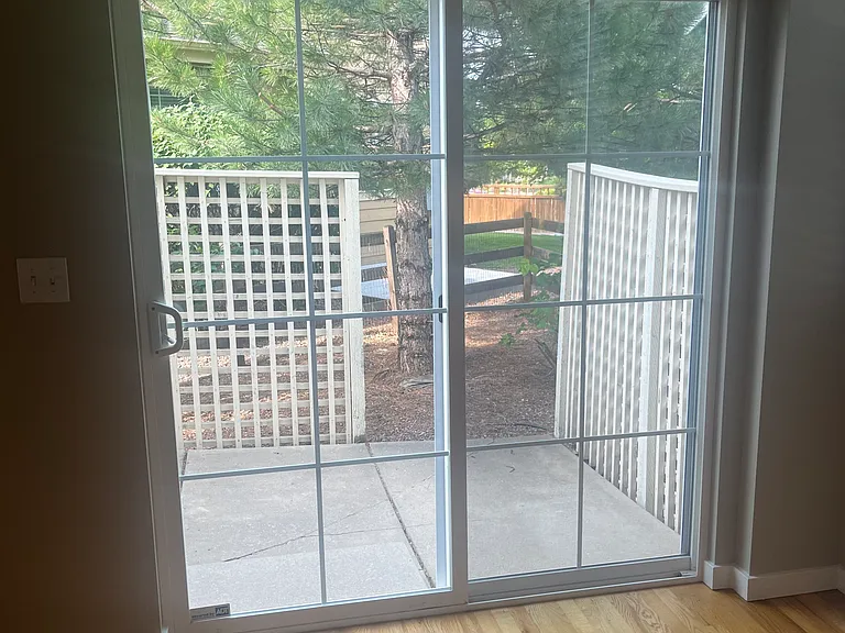 Patio door , backyard