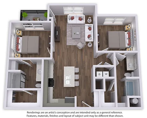 Floor plan B2 - 2 Bed