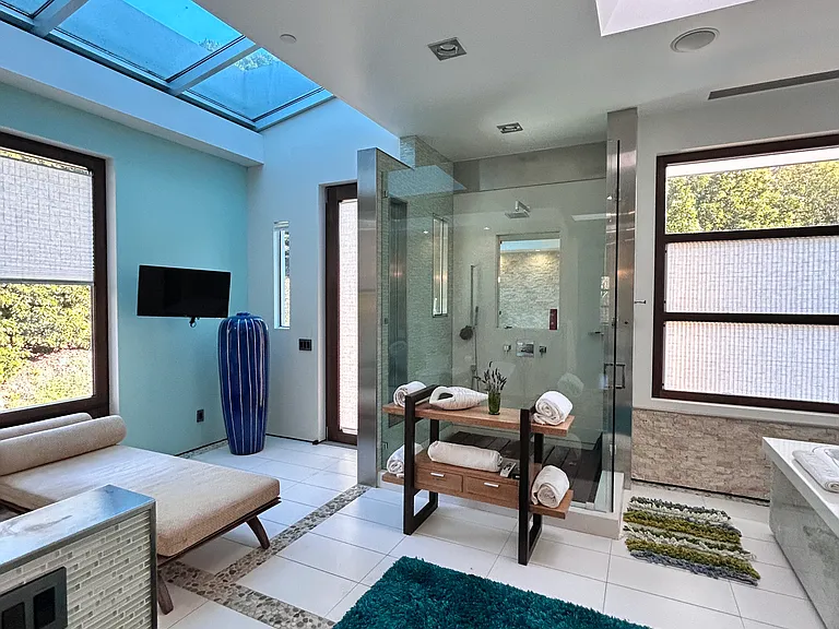 master bathroom shower and whirlpool tub