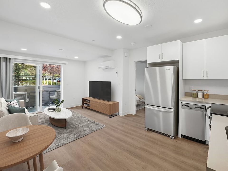 Renovated Package kitchen and living room with hard surface flooring