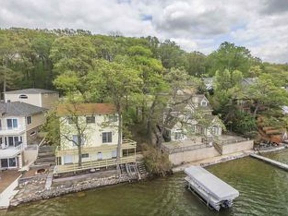 Overhead view lake side 