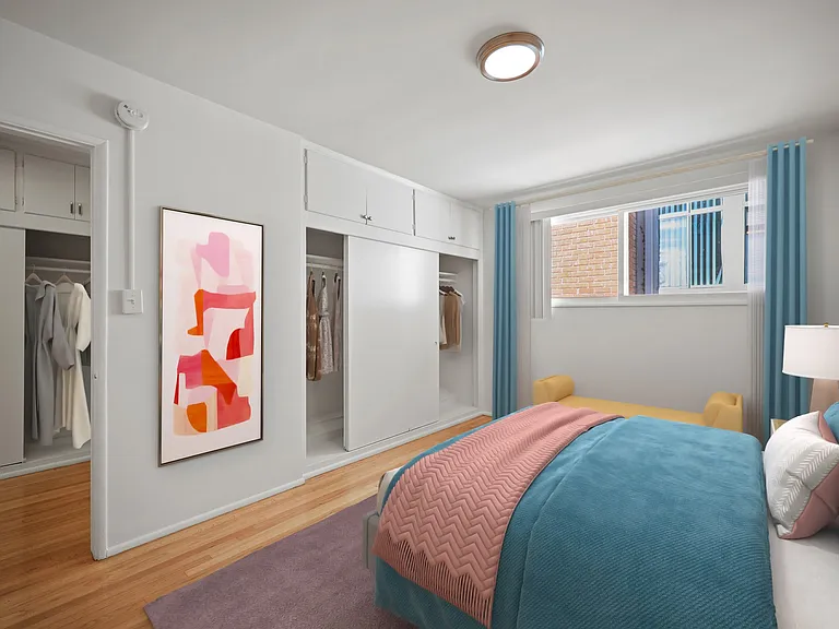 Bedroom with Multiple Closets and Built-In Cabinets