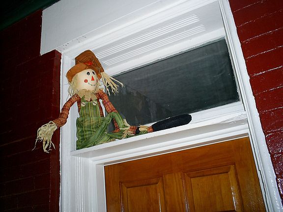 Top of front door