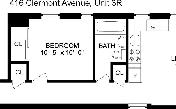 2nd image of 416 Clermont Ave APT 3R