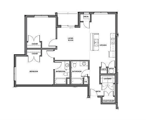 Floor plan 2 Bedroom