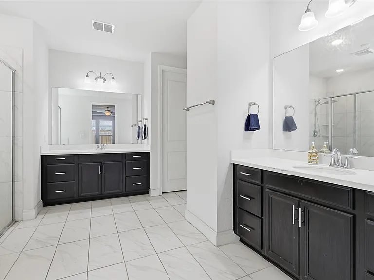 Primary Bath with Two Vanities
