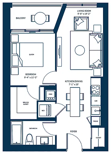 Floor plan One Bedroom