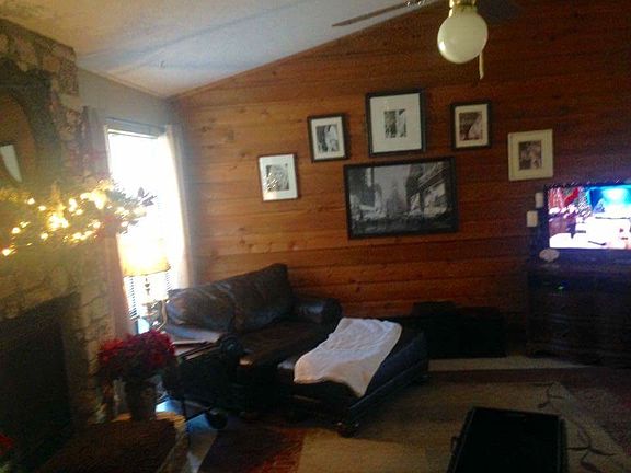 Wood wall for cabin like feel
