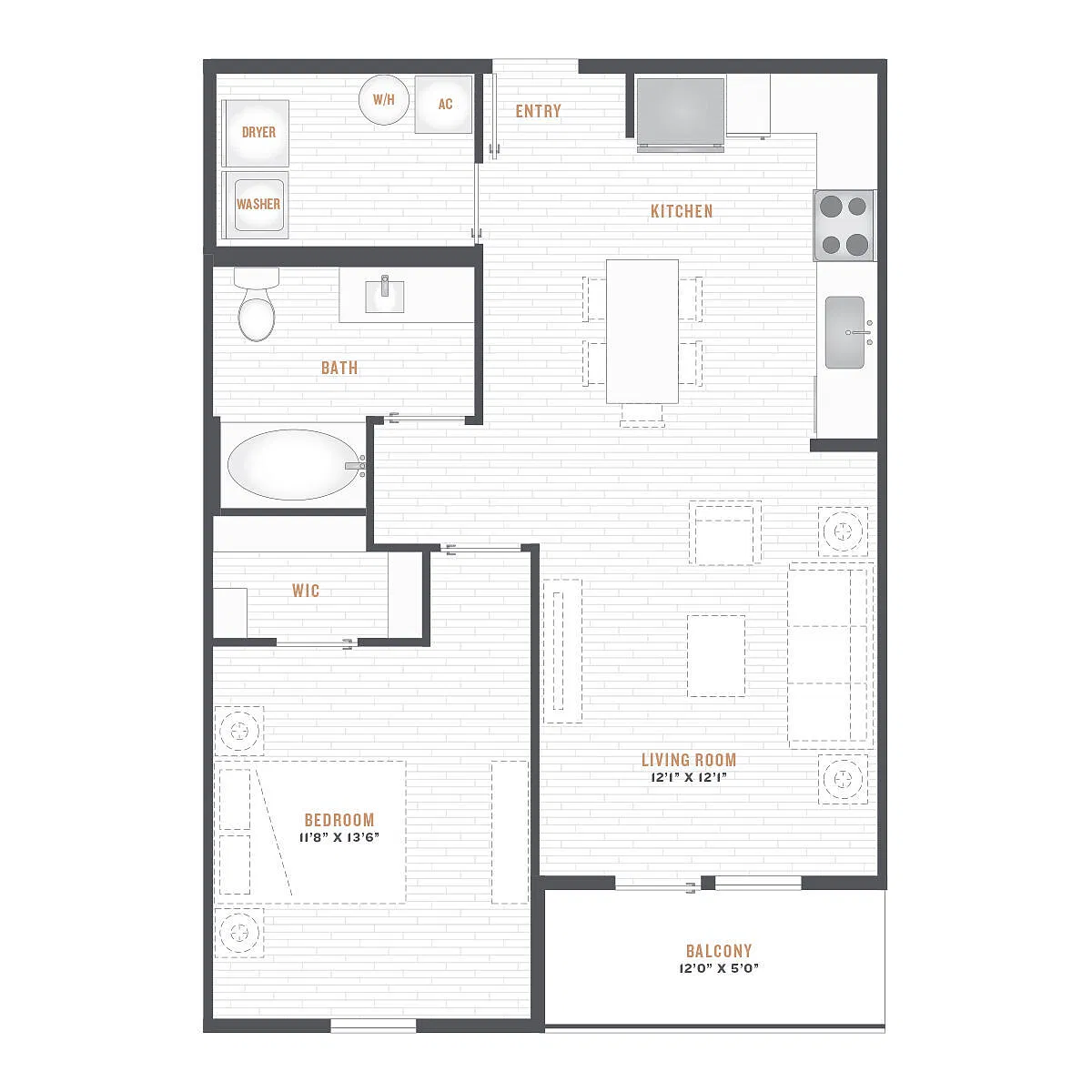 Floor plan A1 - 1X1