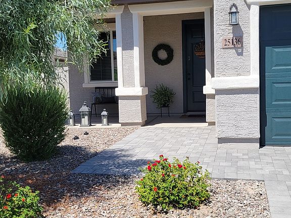 Mature desert landscape and warm front entrance