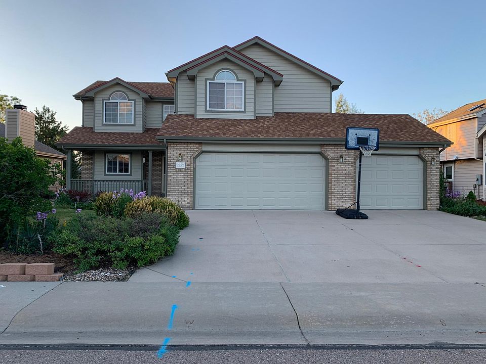 Front View of House with 3 car garage.