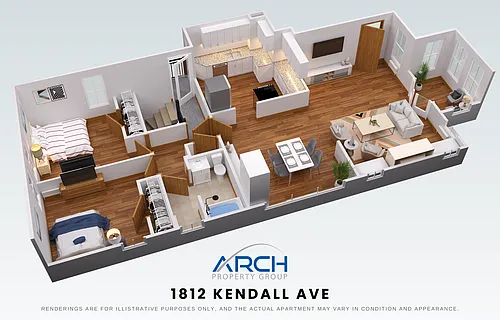 Floor plan 1810/1812 Kendall Ave