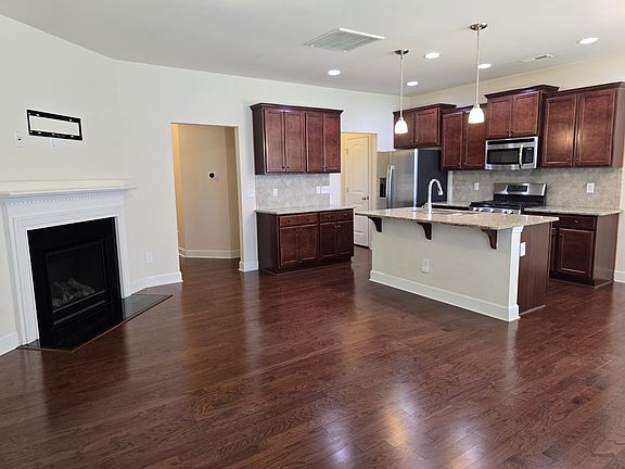 Living room and kitchen