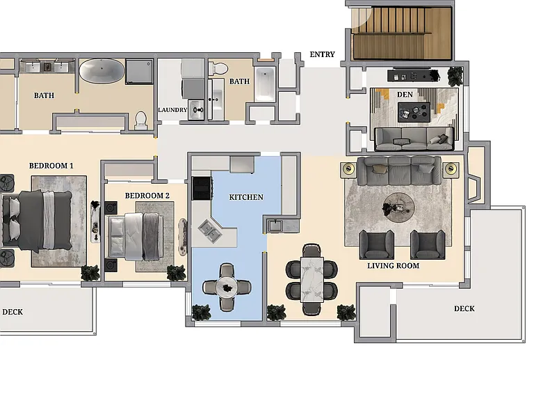spacious, flowing, easy to live in Floor Plan