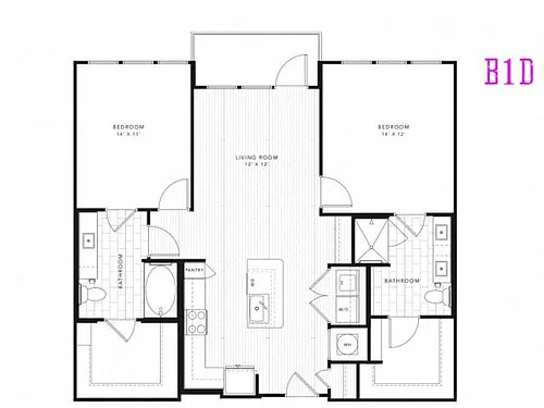 Floor plan B1D