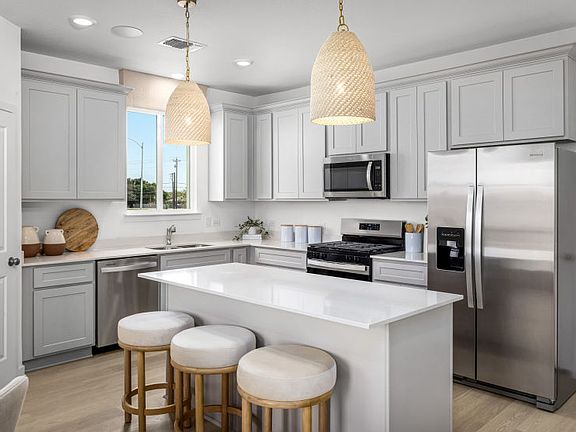 Open Kitchen with Island and Bar Seating
