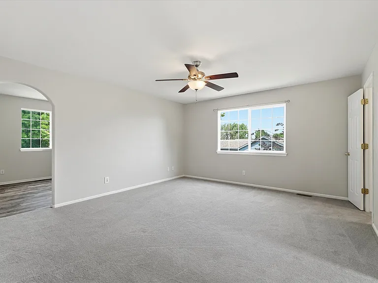 Primary Bedroom leads to additional space perfect for Home Office, Nursery, Library, workout area, etc.