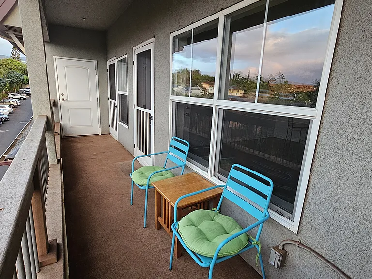 Lanai with extra storage closet