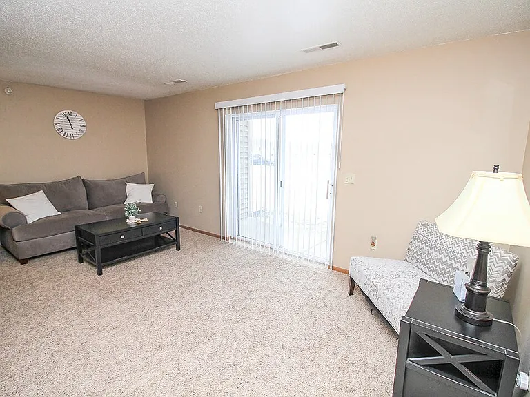 Living room with patio access