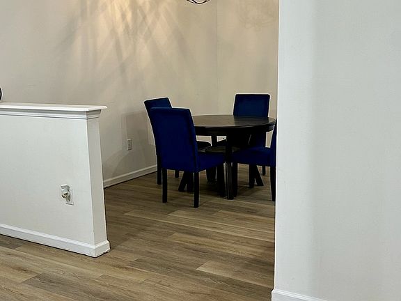 Eat-in kitchen. New flooring shown here.