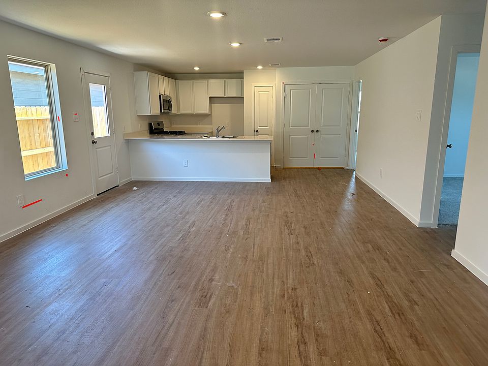 Open living/ dining area