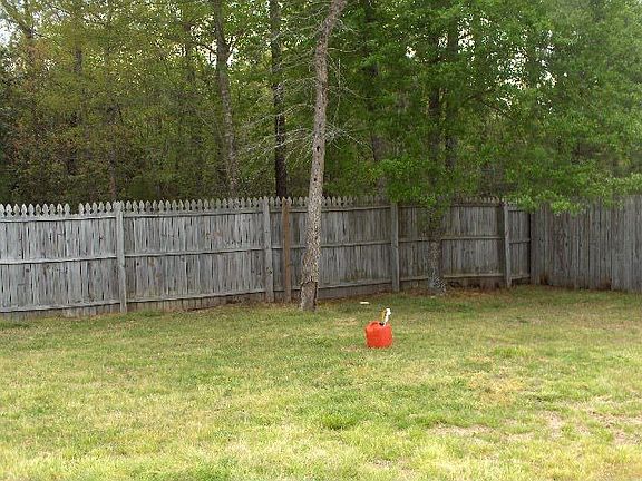 Fenced back yard