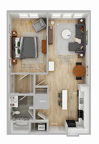 Floor plan One Bedroom