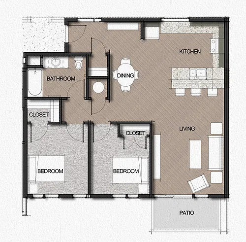 Floor plan Two Bedroom