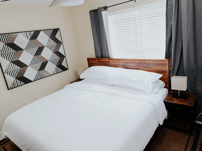 Bedroom with TV.