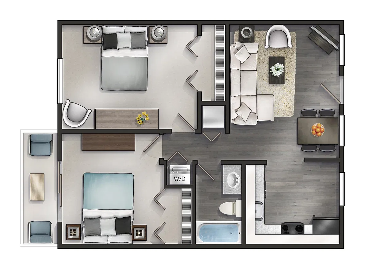 Floor plan Two Bedroom