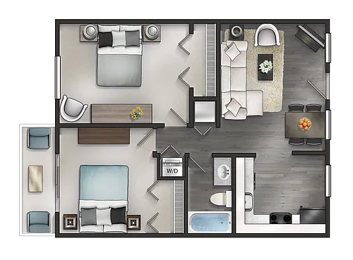 Floor plan Two Bedroom