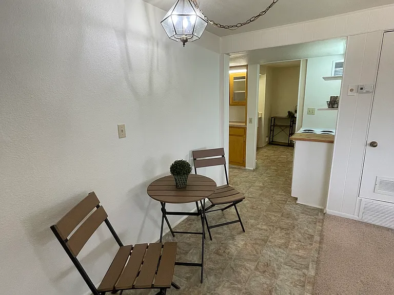 dining space and kitchen