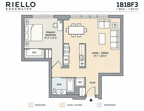 Floor plan 1B1BF3