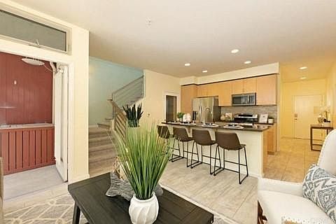 Kitchen and living room