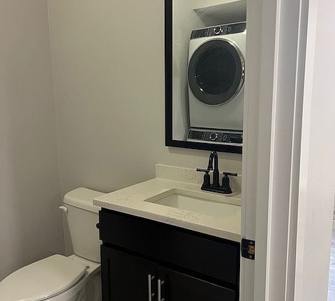 Different view of the half bath