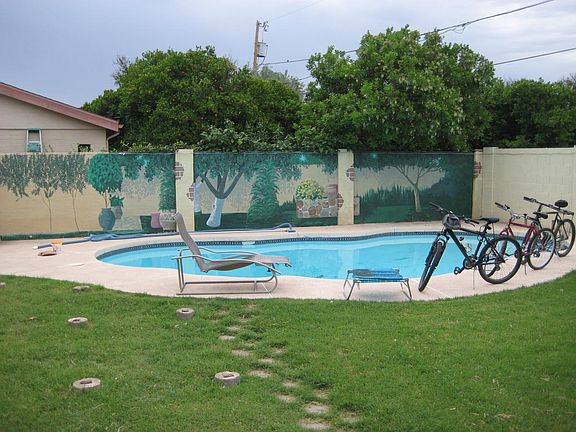 Pool in back yard