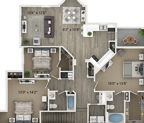 Three Bedroom Two Bath Floor Plan Three Bedroom Two Bath Floor Plan