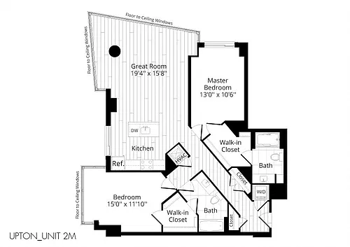 Floor plan 2 BR 2M