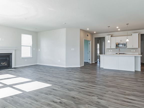 Great room with fireplace