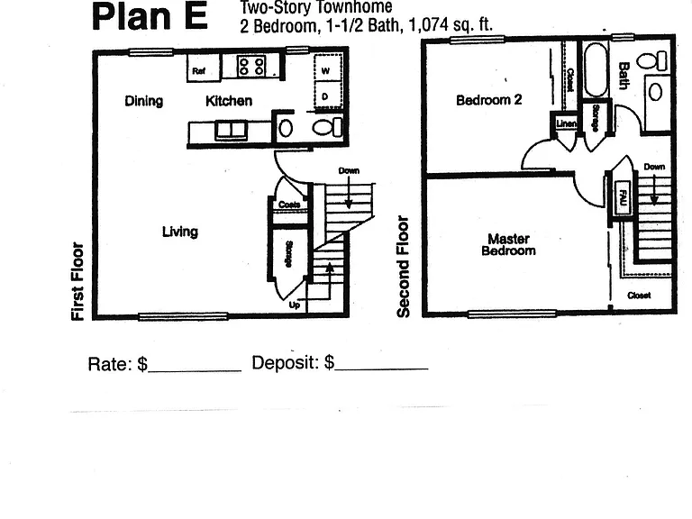2-Bedroom 1.5-Bathroom Two-Story Townhome 2-Bedroom 1.5-Bathroom Two-Story Townhome