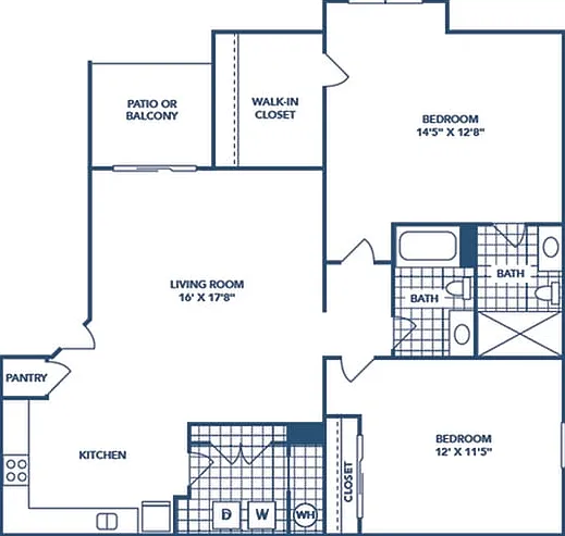 2 Bedroom | 2 Bath | 1110 SF 2 Bedroom | 2 Bath | 1110 SF