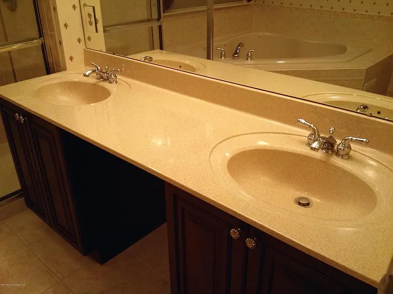 Double sinks in master bathroom