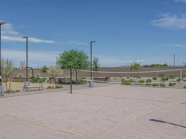 Sand volleyball court