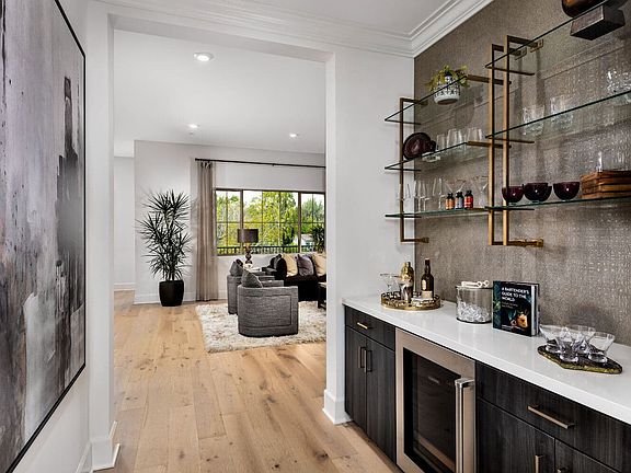 This is the bar in the Villas Plan 5 model home.