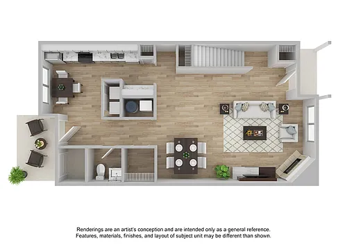 Floor plan Tulane (Townhouse) | Renovated