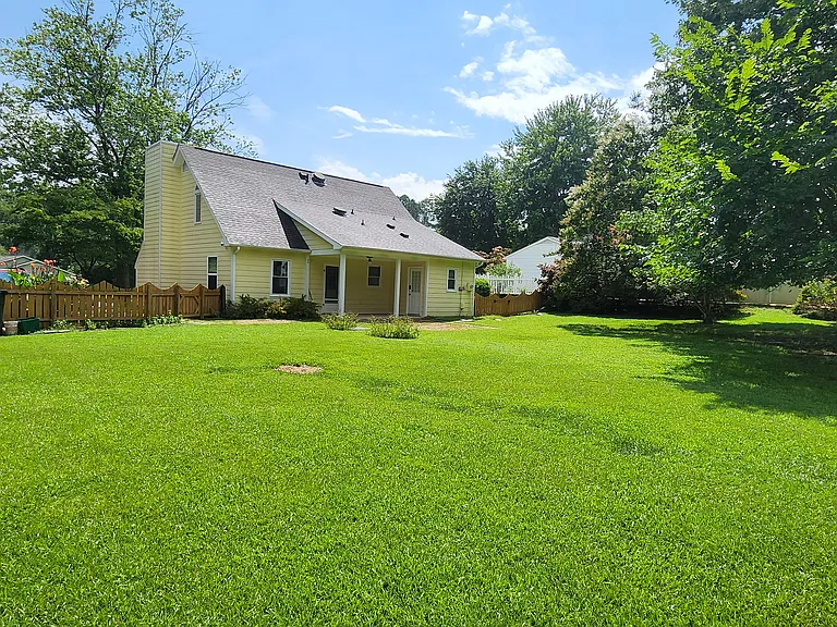 House from the backyard - from farther back in large back yard
