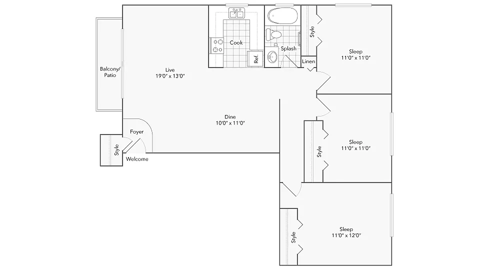 Floor plan 3X1